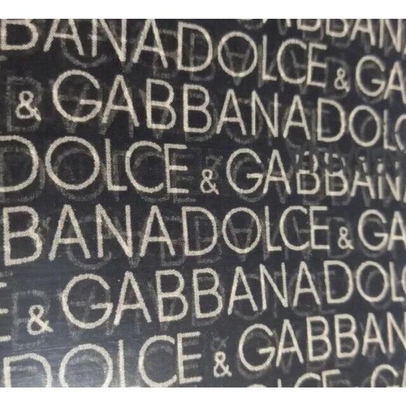 Dolce & Gabbana Signature Logo Black Silk Monogram Neck Hair Handbag Scarf - Picture 9 of 12